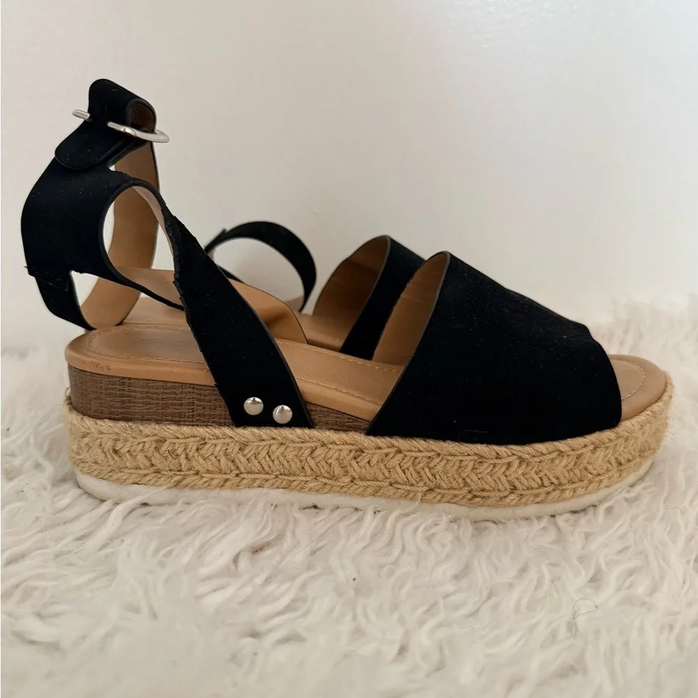 Black Platform Espadrilles